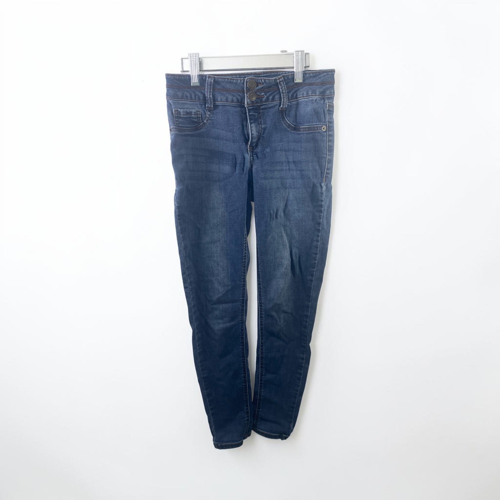 Mudd Girls Size 12 Mid Rise Jean Legging Dark Wash Skinny Denim Jeggings